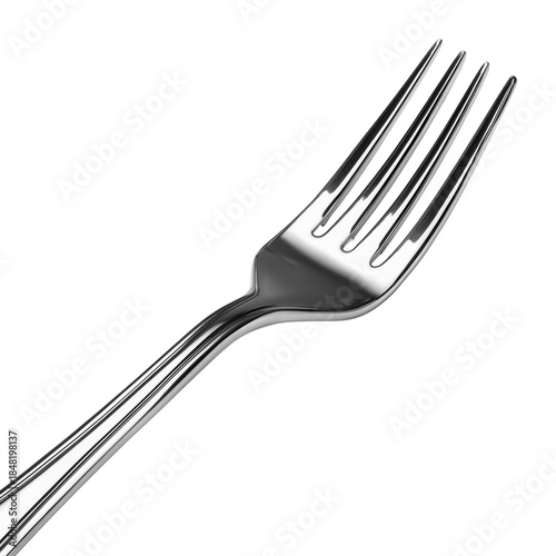 Fork Placed on Table With Simple Design and Shiny Surface for Various Dining ...