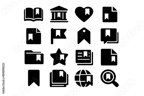 Various bookmark shapes for saving favorite items and marking important locations