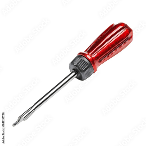 Tool With Red Handle Used for Turning Screws in Various Types of Projects in ...