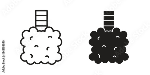 Thyroid gland icon for website, thin line icons. vector logo design