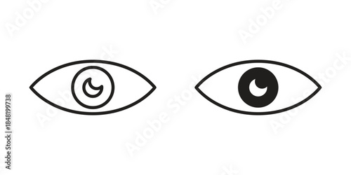 Visible icon for website, thin line icons. vector logo design