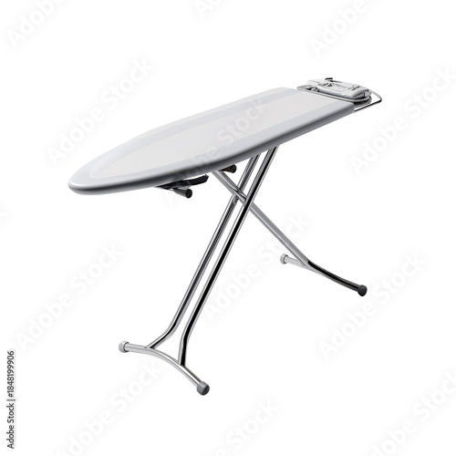 Ironing Board in a Clean Room Ready for Use on a Sunny Afternoon