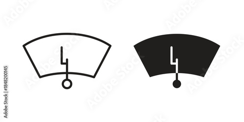 Wiper icon for website, thin line icons. vector logo design