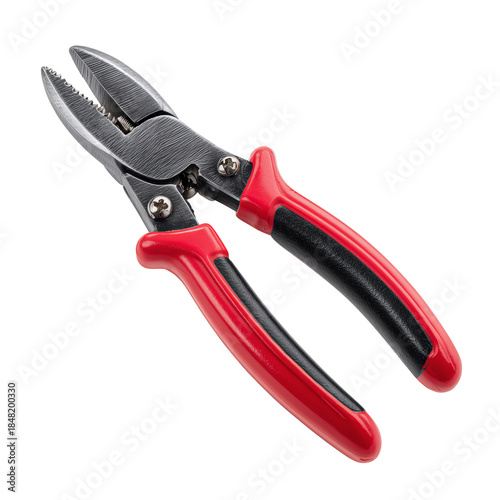 Pliers With Red Rubber Grips for Hand Tools and DIY Projects
