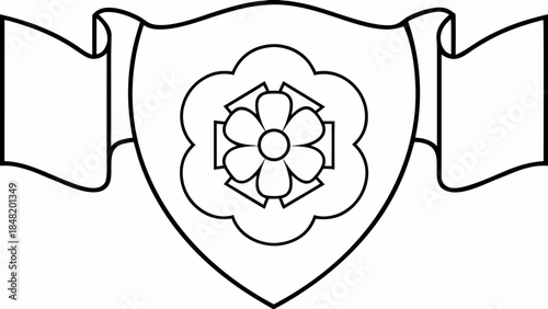 Heraldic Emblem Silhouette Featuring Falstaff's Profile with a Crown, a Vintage Vector Icon for Shakespearean Themes