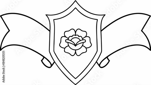 Heraldic Emblem Silhouette Featuring Falstaff's Profile with a Crown, a Vintage Vector Icon for Shakespearean Themes