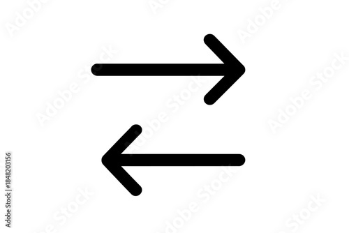 Horizontal double arrow icon indicating exchange and direction change