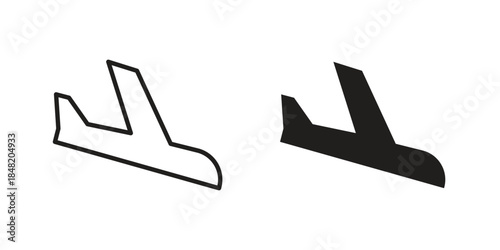 Arrival icons. Minimal logo design element, vector illustration.