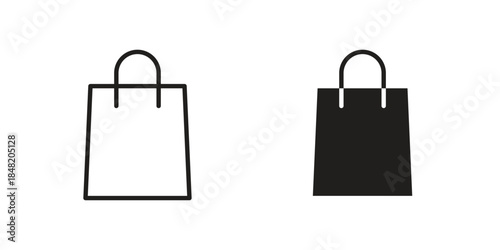 Bag icons. Minimal logo design element, vector illustration.