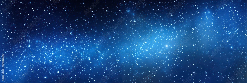 Obraz premium Celestial Nightscape: A Starry Blue Canvas Inspired by the Milky Way's Galactic Beauty