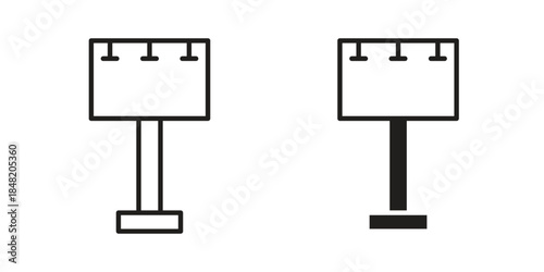 Billboard icons. Minimal logo design element, vector illustration.