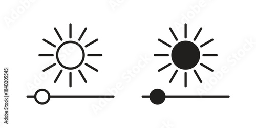 Brightness icons. Minimal logo design element, vector illustration.