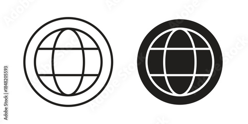 Browsing icons. Minimal logo design element, vector illustration.