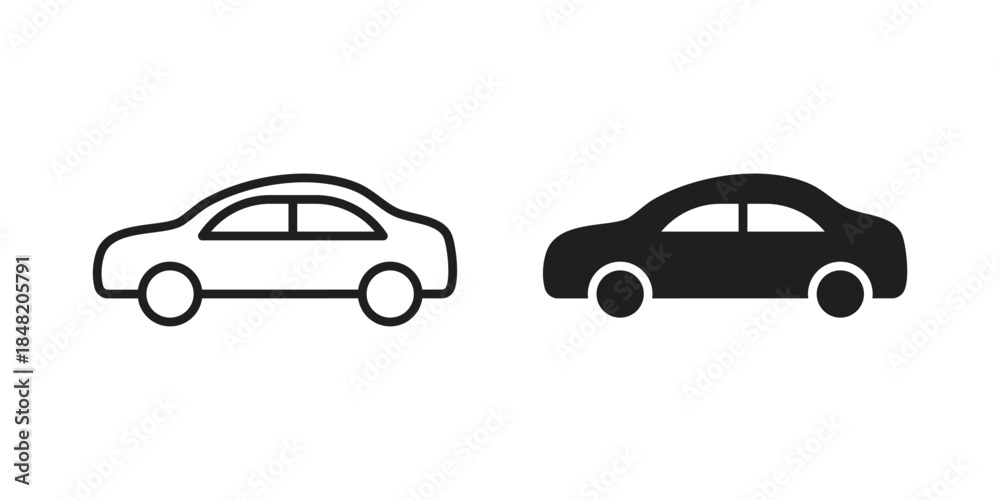 Obraz premium Car icons. Minimal logo design element, vector illustration.