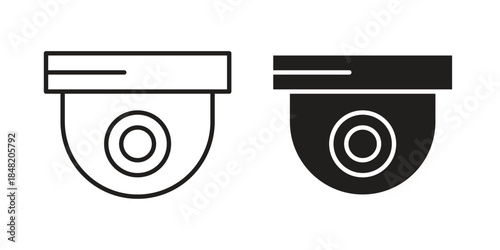 CCTV icons. Minimal logo design element, vector illustration.