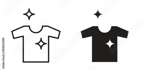 Clean Clothes icons. Minimal logo design element, vector illustration.