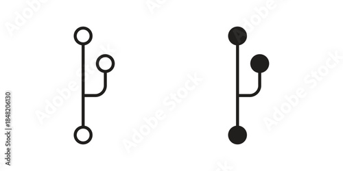 Code branch icons. Minimal logo design element, vector illustration.