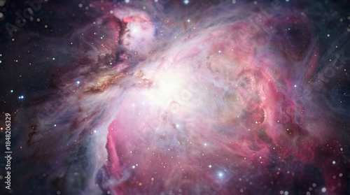 Orion Nebula's Stellar Spectacle - A Celestial Showcase of Stars in the Night Sky, Illuminating Galactic Wonders Amidst the Cosmic Universe, Highlighting Astronomy's Fascination.