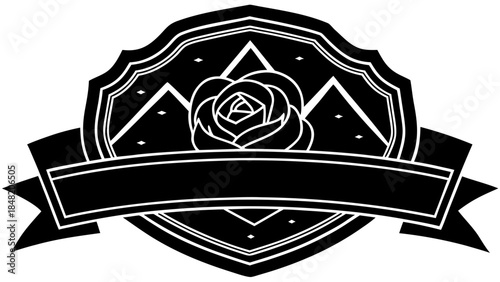 Vintage Badge Silhouette Combining Sir John Falstaff's Outline with Classic Elements, Perfect for Literary Branding, Theatrical Emblems or Retro Designs