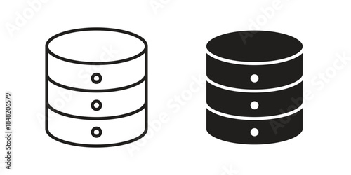 Database icons. Minimal logo design element, vector illustration.