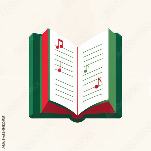 Christmas carol book illustration isolated on white