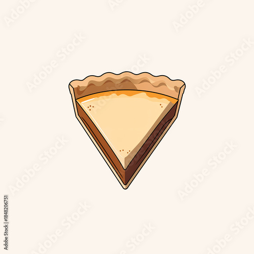 Christmas pie slice illustration isolated on white