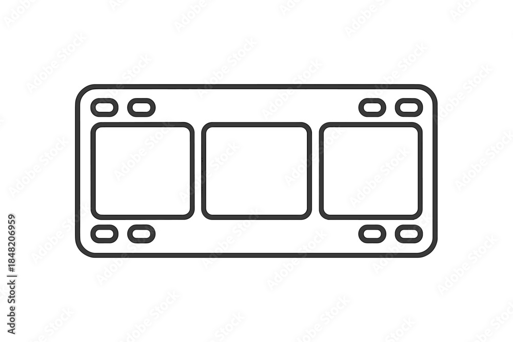 Obraz premium Three screen layout icon