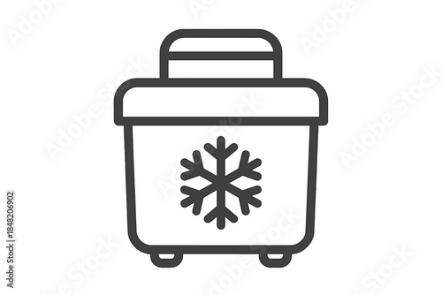 Freezer icon with snowflake symbol