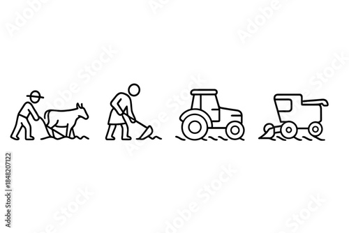 Evolution of Agriculture Icons