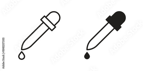 Dropper icons. Minimal logo design element, vector illustration.