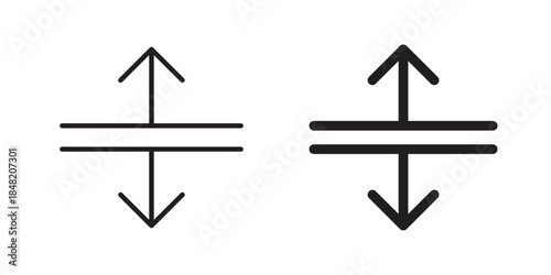 Drag icons. Minimal logo design element, vector illustration.