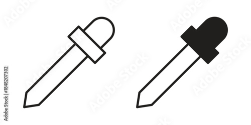 Dropper icons. Minimal logo design element, vector illustration.