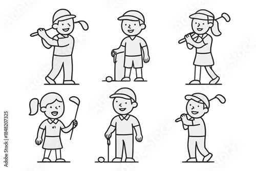 Children Playing Golf