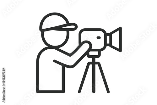 Filmmaker with Camera Icon