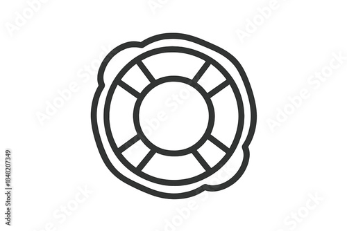 Abstract life preserver symbol on a gradient background