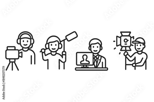 Film Crew Icon Set