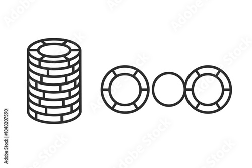 Data storage and processing icons