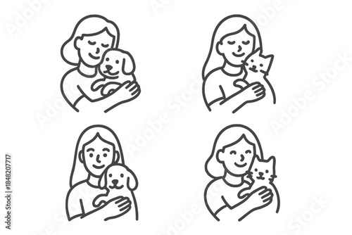 People holding pets