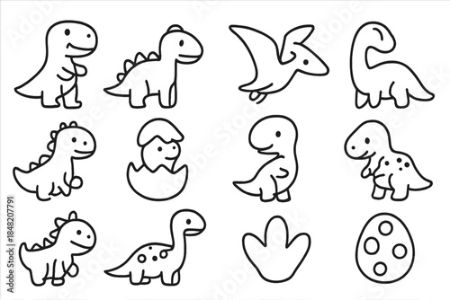 Cute Dinosaur Illustrations
