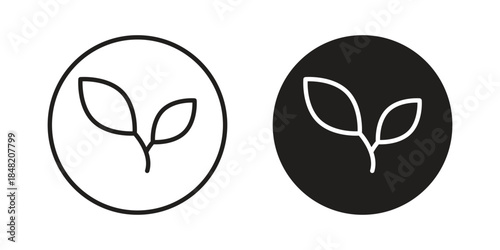 Environment icons. Minimal logo design element, vector illustration.