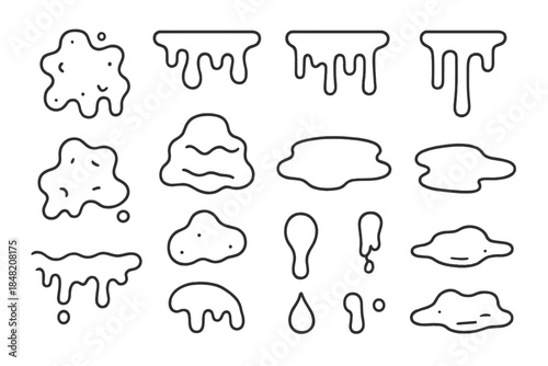Collection of Drips and Splashes Icons