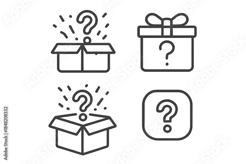 Mystery box icons