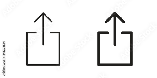 Export icons. Minimal logo design element, vector illustration.