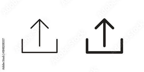 Export icons. Minimal logo design element, vector illustration.