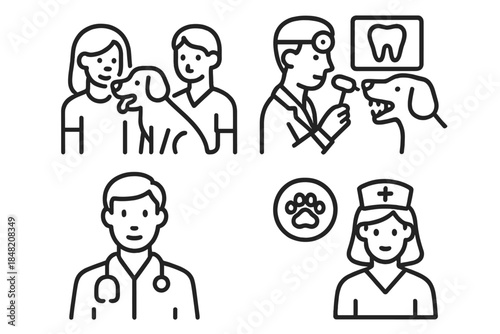 Veterinary Clinic Icon Set