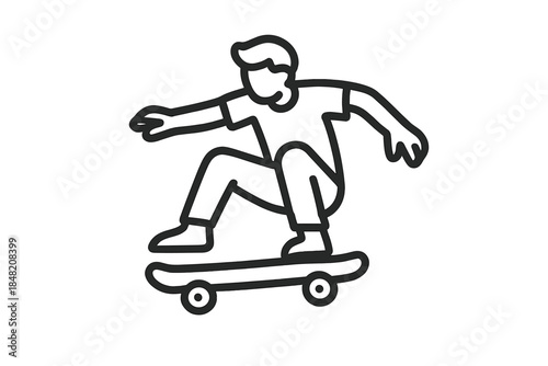 Skateboarder performing a trick on a skateboard