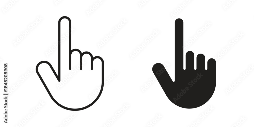 Fototapeta premium Finger icons. Minimal logo design element, vector illustration.