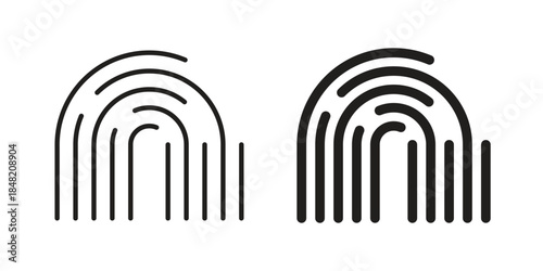 Fingerprint icons. Minimal logo design element, vector illustration.
