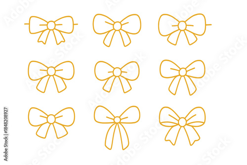 Golden Bow Pattern on Dark Background