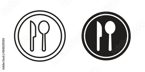 Food icons. Minimal logo design element, vector illustration.